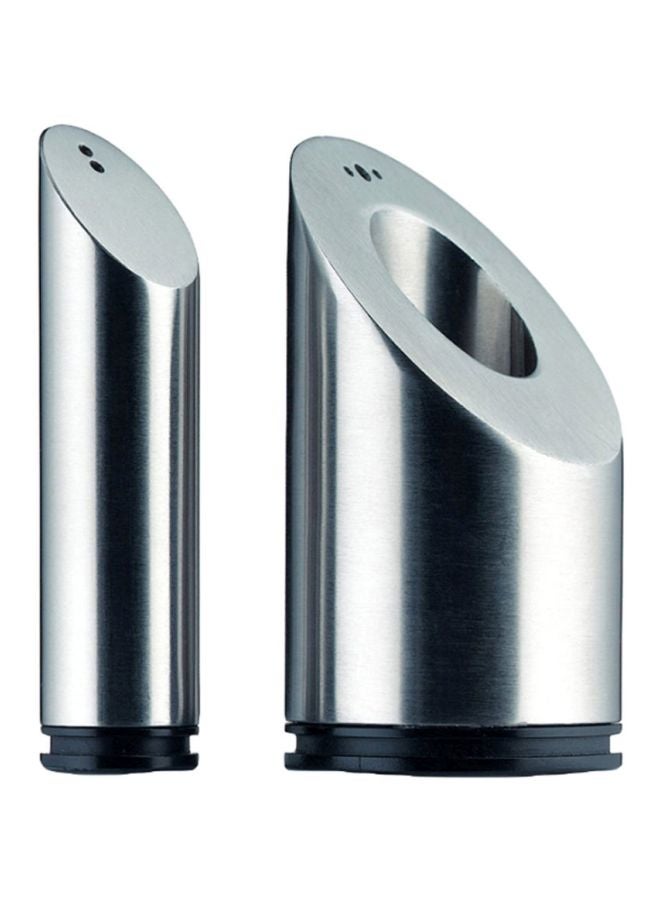 2-In-1 Salt Pepper Shaker Set Silver