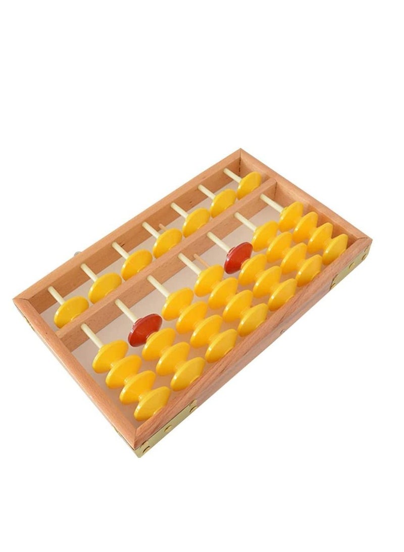 7 Column Non-Slip Hanging Wooden Abacus Chinese Soroban Educational Tool Mathmet