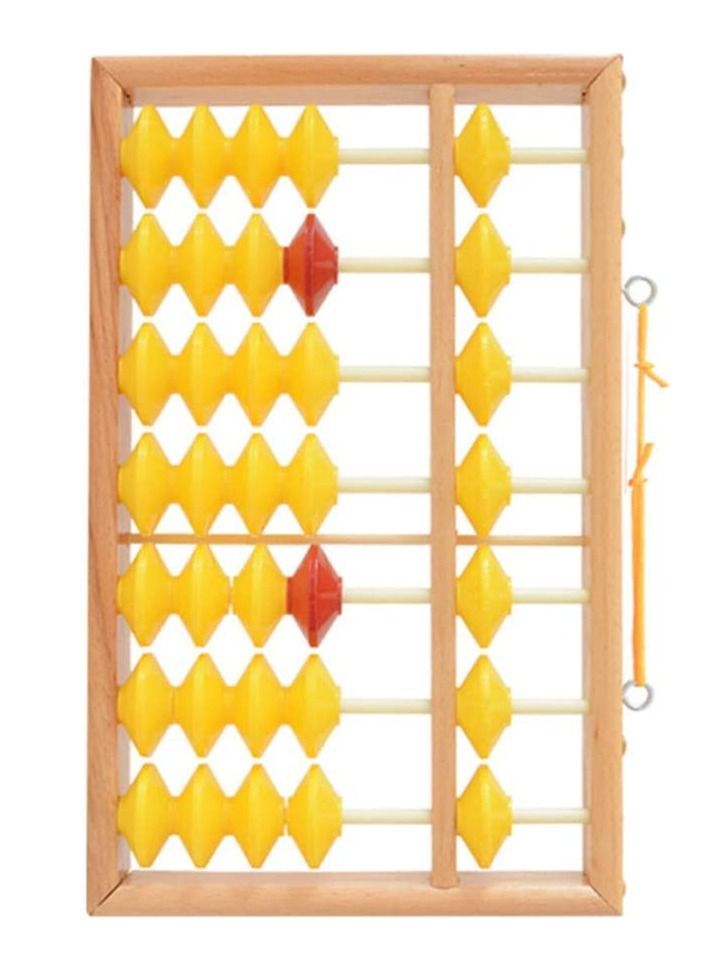7 Column Non-Slip Hanging Wooden Abacus Chinese Soroban Educational Tool Mathmet
