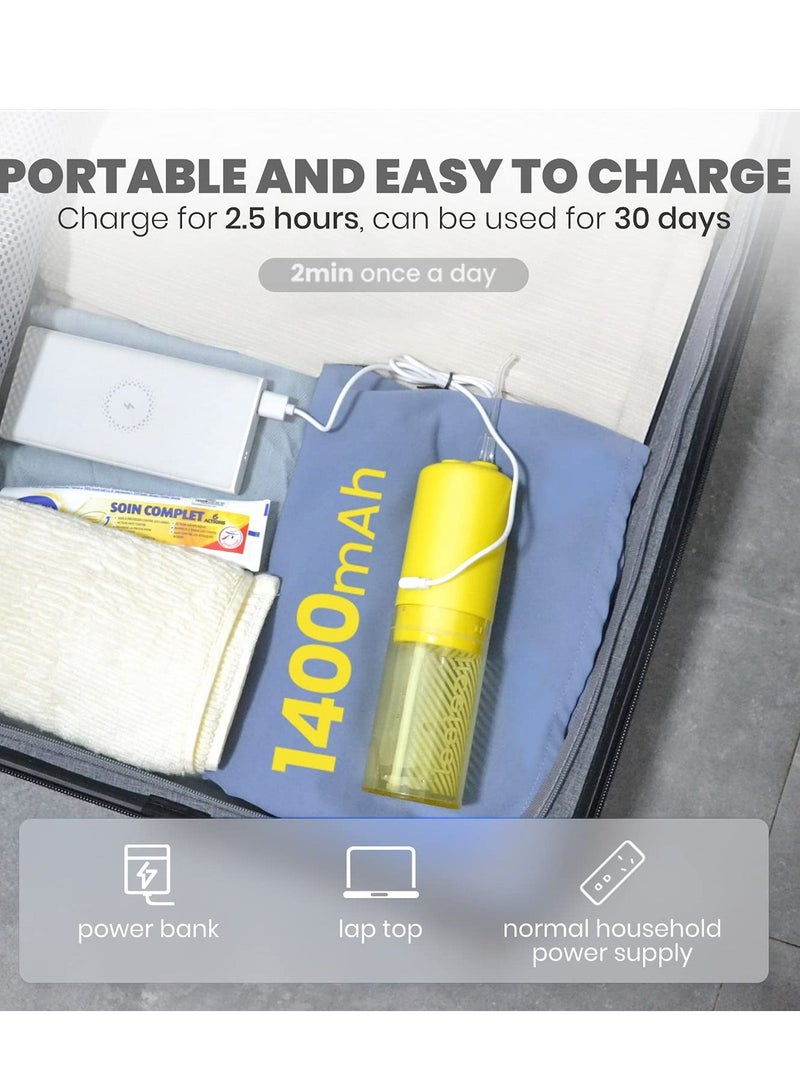 Nicefeel Cordless Portable Dental Water Flosser Dental Oral Irrigator High Capacity Battery Easy to Use Single Button Operation for Home and Travel 160 ML
