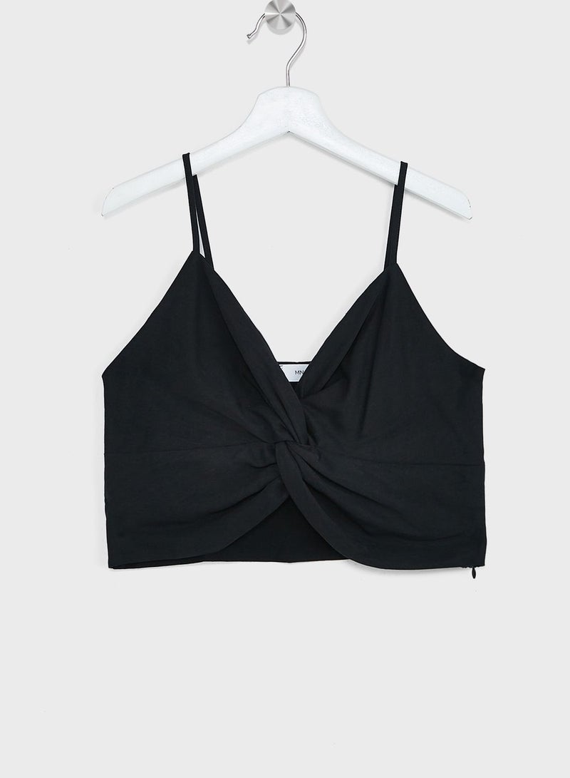 Youth Essential V-Neck Crop Top