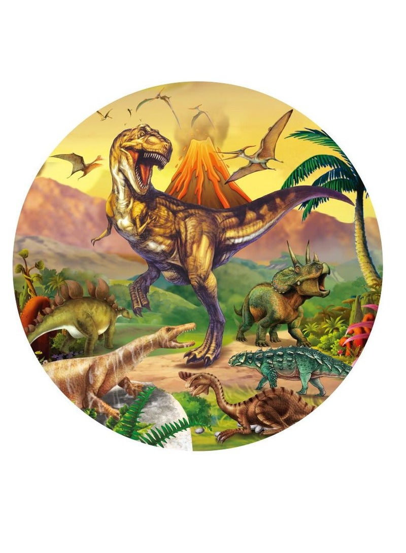 1000-Piece Dinosaur Round Puzzle