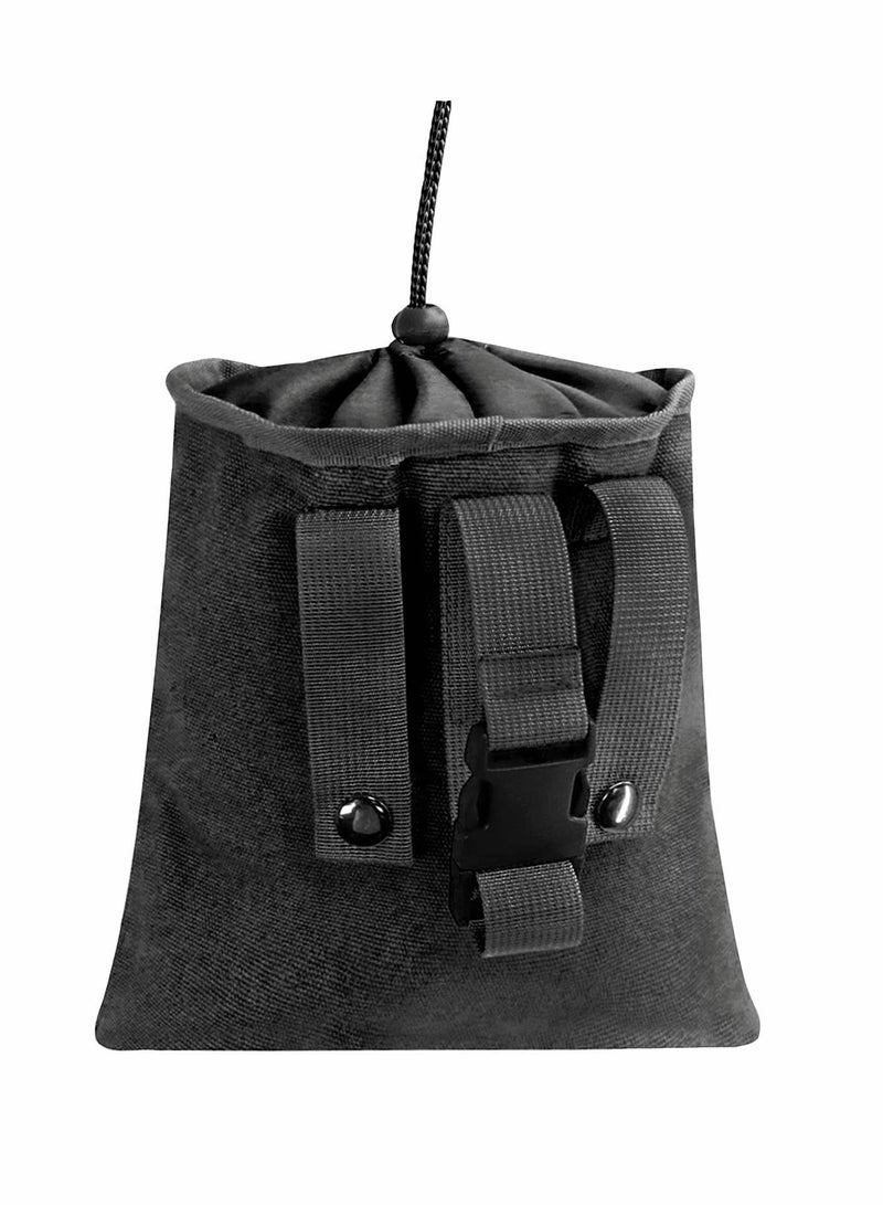 Canvas Bag, Black Collapsible Foraging Pouch, Garden Vegetable Storage Pouch Fruit Picking Mushroom Belt Bag for Outdoor Camping Hiking Hunting Travel Beachcombing