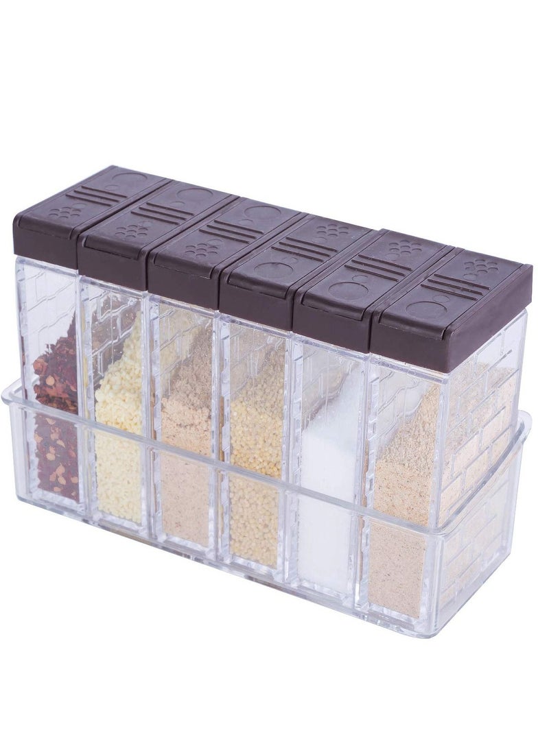 Condiment Jar, 6Pcs Seasoning Box Storage Container Barbecue Containers Kitchen Supplies Coffee