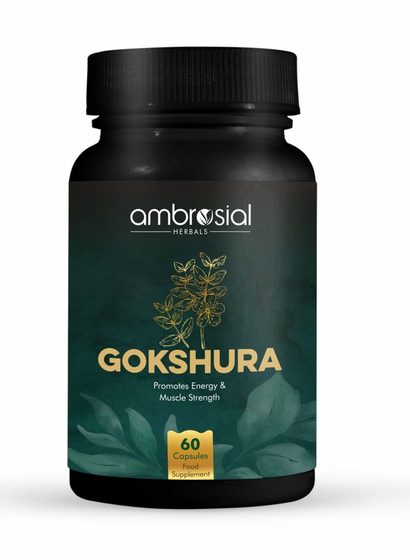 Gokshura Tribulus Terrestris High Strength 500 Mg Per Capsule Herbal Supplement For Energy And Immunity 60 Capsules