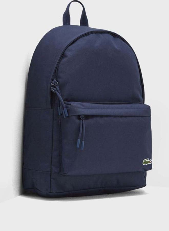 Logo Embroidered Backpack Blue