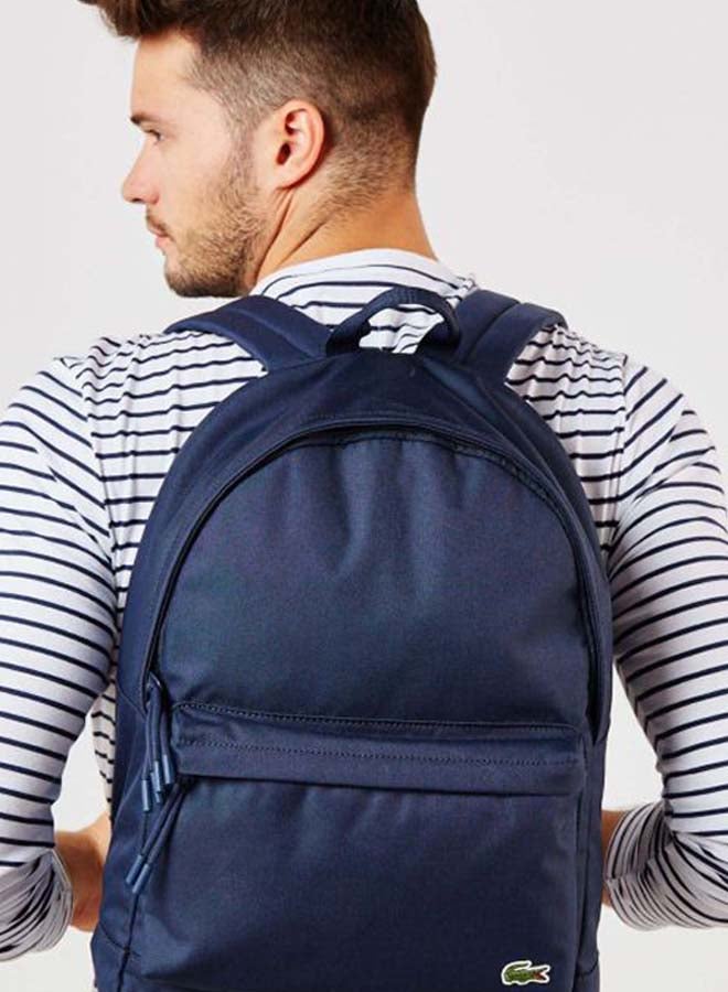 Logo Embroidered Backpack Blue