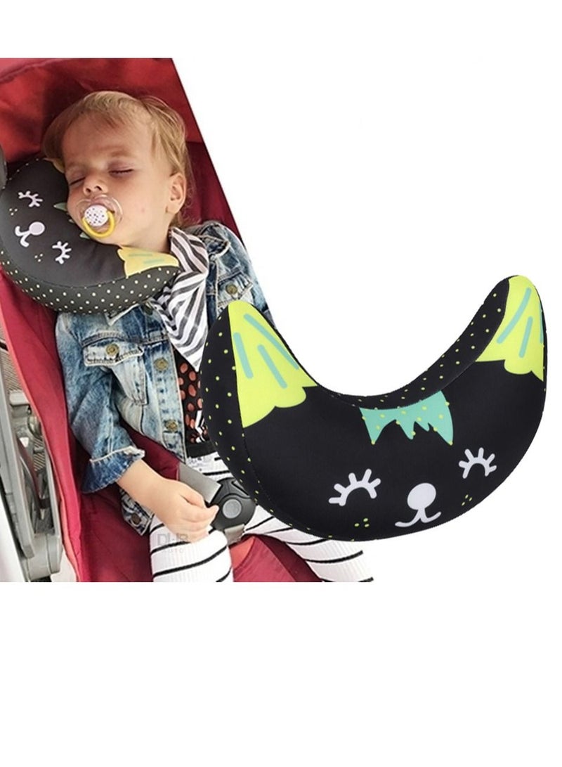 Car Seat Belt Cover for Kids, Soft Comfort Shoulder Pad, Safety Strap Cushion Protector, Travel Pillow Head Neck Support, Universal Fit Accessories Children