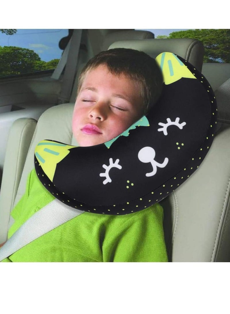 Car Seat Belt Cover for Kids, Soft Comfort Shoulder Pad, Safety Strap Cushion Protector, Travel Pillow Head Neck Support, Universal Fit Accessories Children