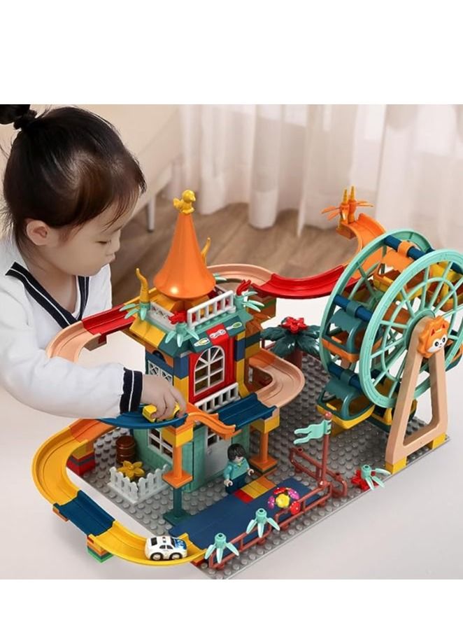 COOLBABY Children's Building BlocksFerris Wheel Slide Castle Baby Kindergarten Early Education Educational Toys For Boys And Girls