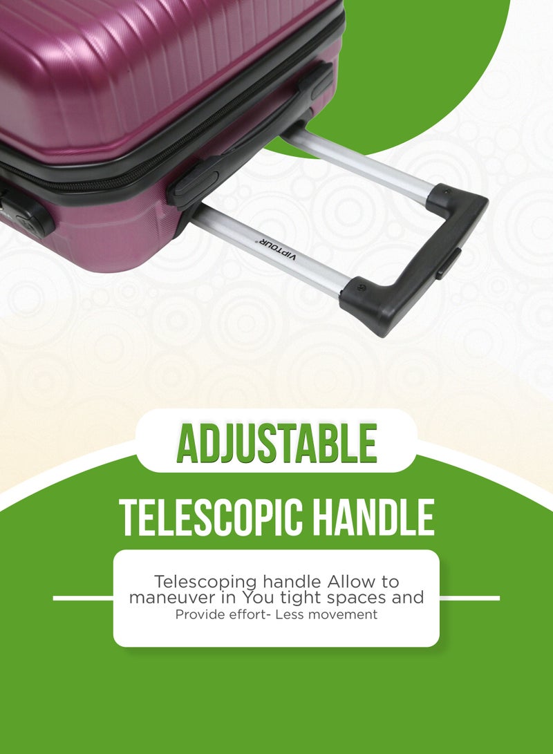 Single Hardside Spinner ABS Trolley Luggage With Number Lock 20 Inches