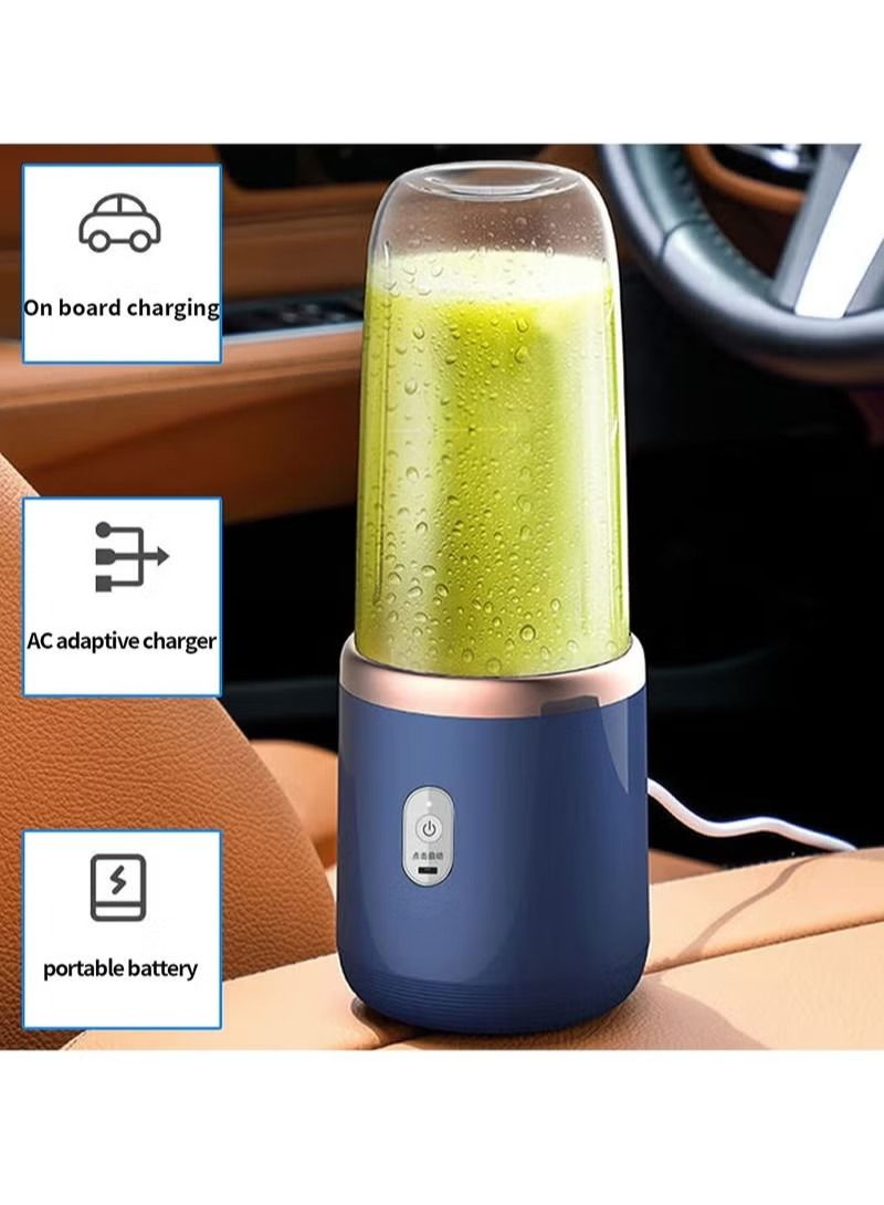 Portable Blender, Blender Juicer Juice Cup Fruit Blender Portable Fruit Cup, USB Rechargeable Personal Size Juice Cup, Personal Blender for Smoothies and Smoothies, Travel Juice Cup