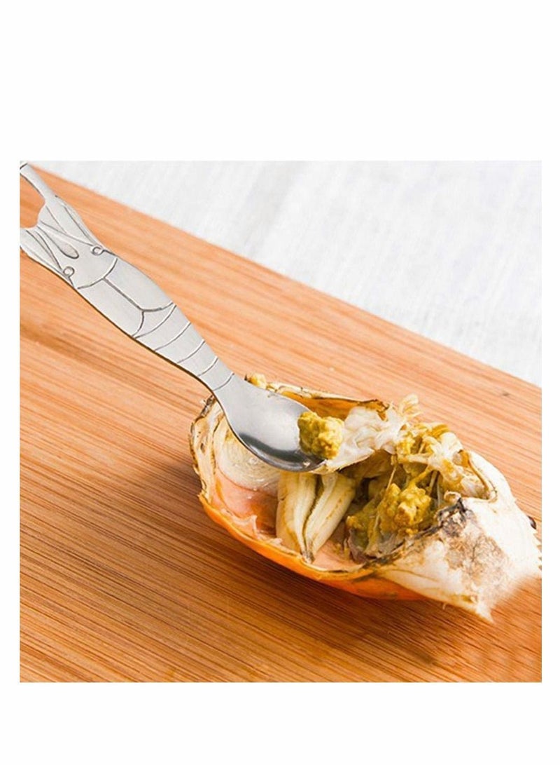 Stainless Steel Seafood Tool Kit Seafood, Nuts, Shellfish, Lobster and Crab Cracker Set Crustacean with Storage Box, 2 Pcs Crackers 4 Forks