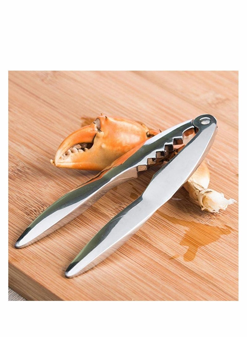 Stainless Steel Seafood Tool Kit Seafood, Nuts, Shellfish, Lobster and Crab Cracker Set Crustacean with Storage Box, 2 Pcs Crackers 4 Forks