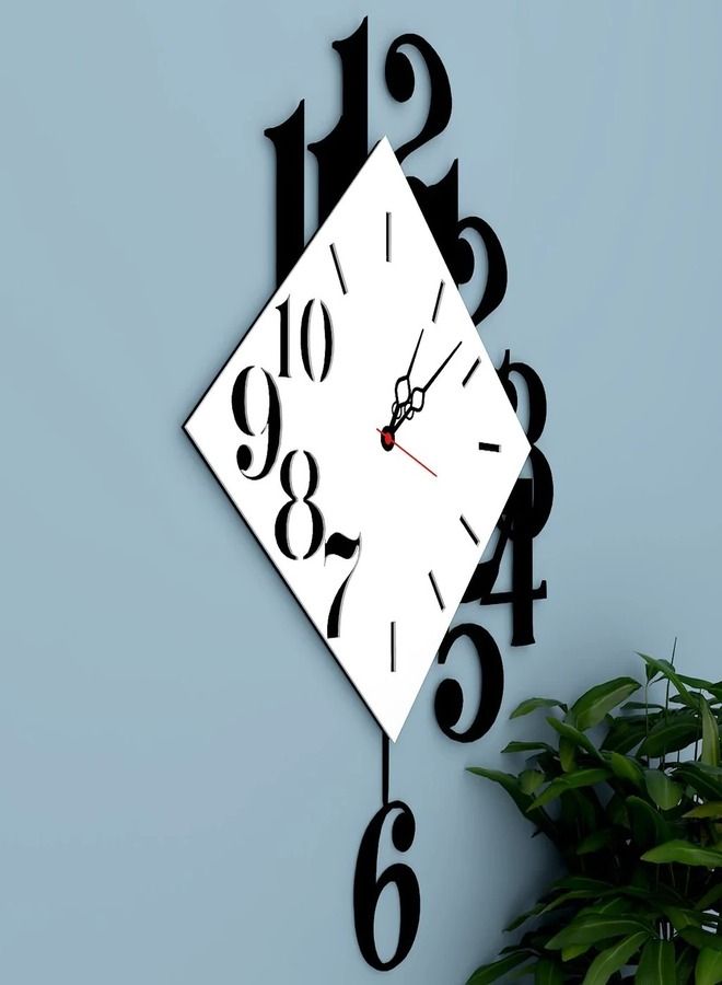 Wall Beauty Wall Clock Swing Silent Modern Quartz Acrylic Pendulum Hanging Clocks Home Décor Diamond