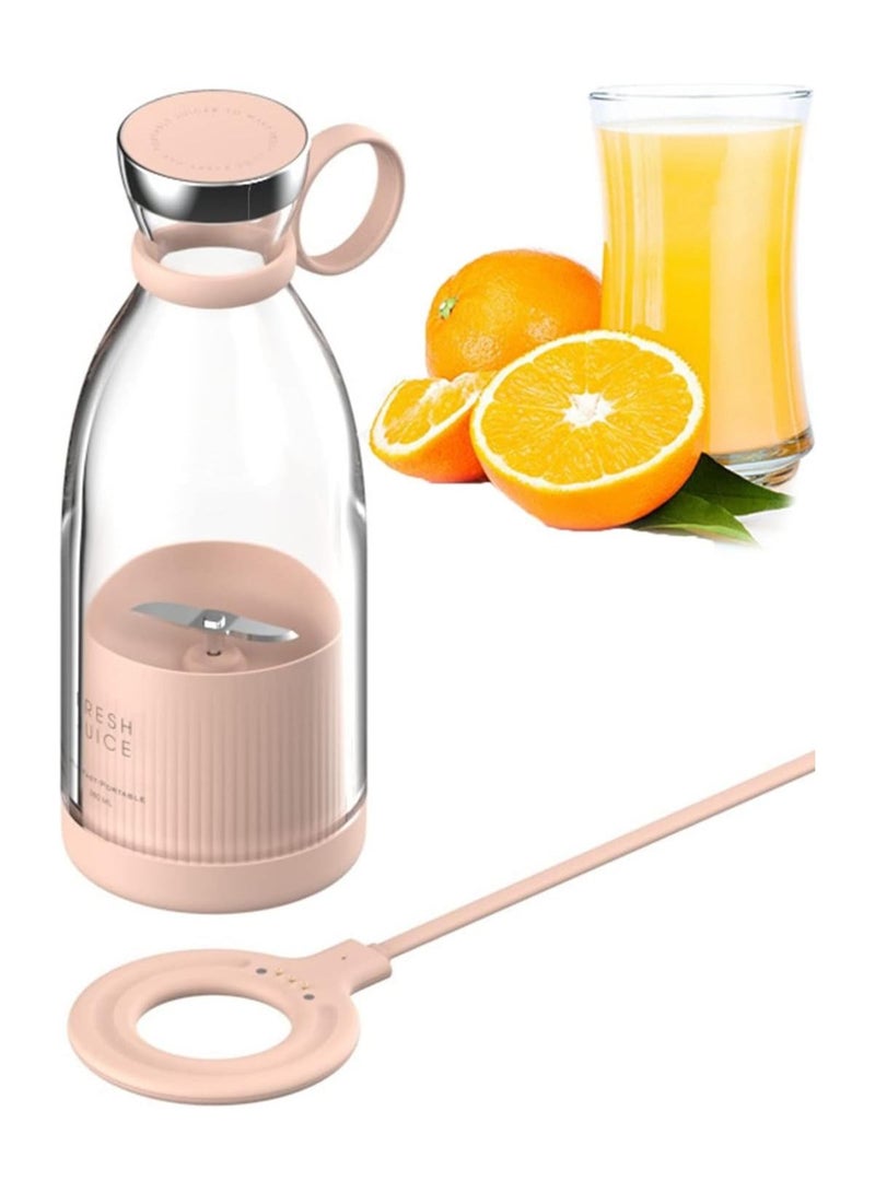 Fresh Juice Portable Personal Blender With USB Rechargeable Mini Fruit Mixer With Double Blades For Sports And Travel