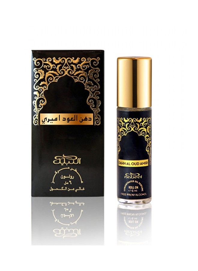 10 Pieces Roll On Collection Nabeel Dahn Al Oud Amiri Nasaem Jannet El Firdaus Musk Qisaty Antar Gold Al Ghadeer 6 ML