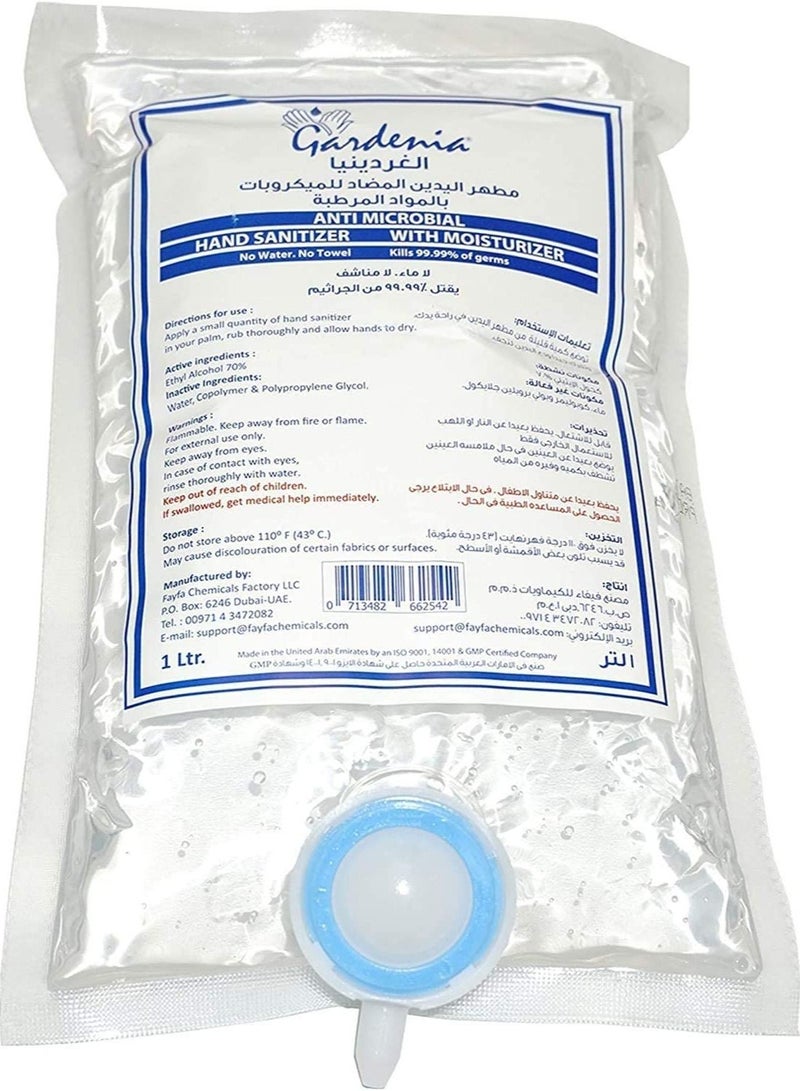 Hand Sanitizer 1L Refill Pouch Pack of 12