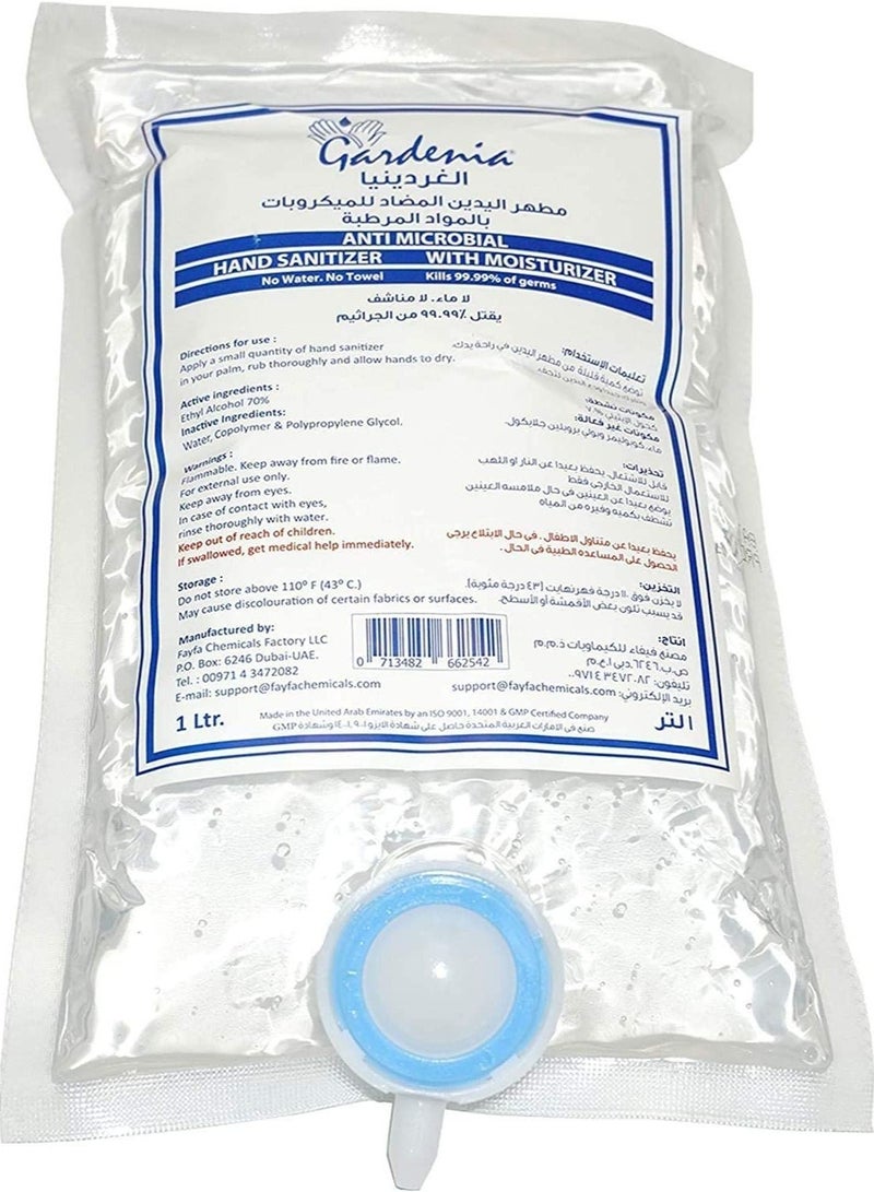 Hand Sanitizer 1L Refill Pouch Pack of 6