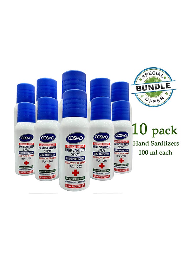 Hand Sanitizer Spray 100ml Pack Of 10