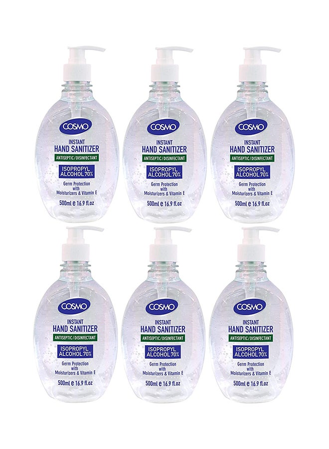 Instant Hand Sanitizer Antiseptic Pack of 6 Multicolour 500ml