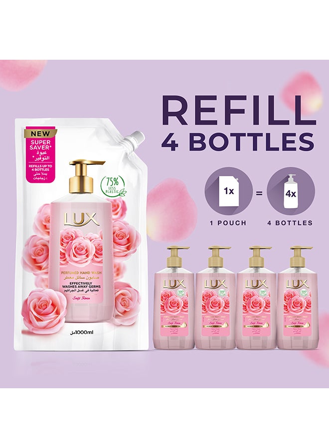 Pack Of 3 Soft Rose Perfumed Hand Wash Refill Pouch 1Liters