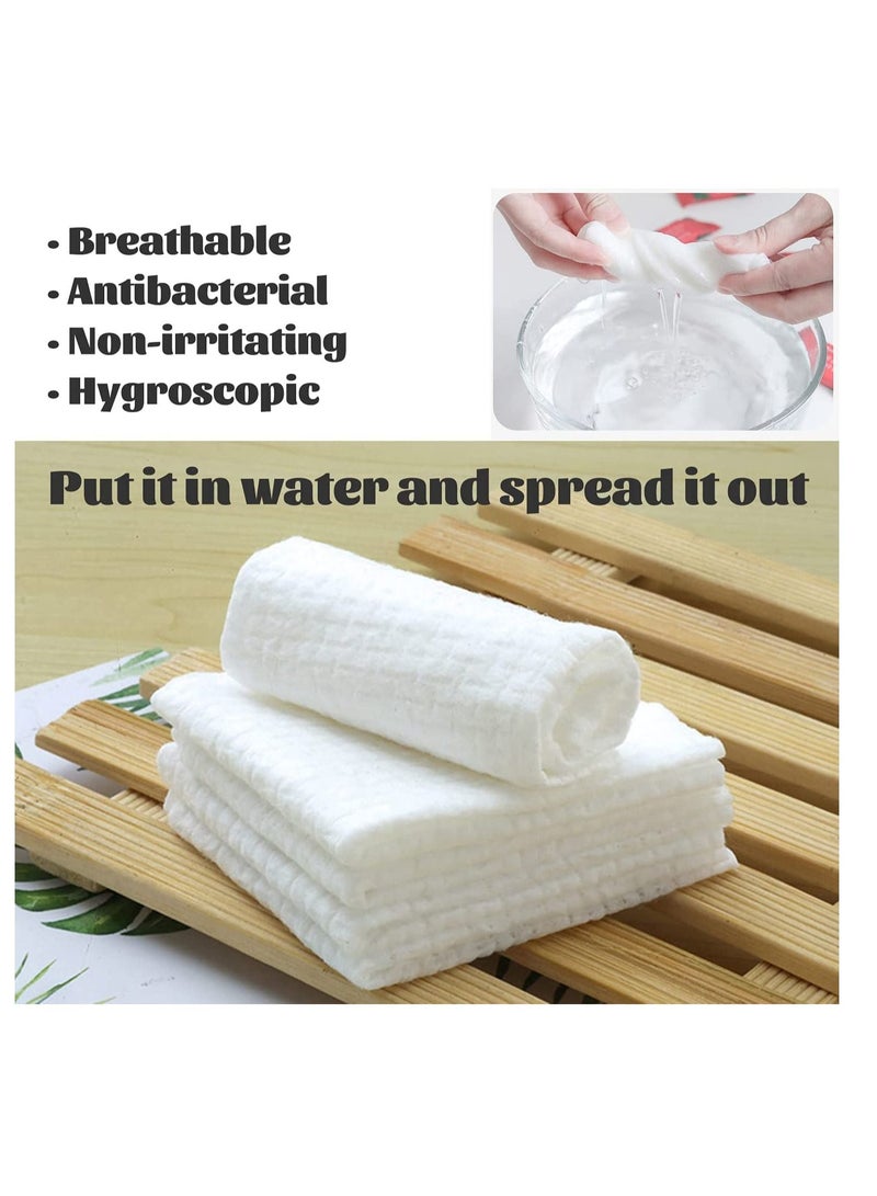Mini Compressed Towel 100pcs, Disposable Face Towels, Towels for Camping, Soft Hand Wipe, Portable Cotton Coin Tissue Travel/Home/Outdoor Activities