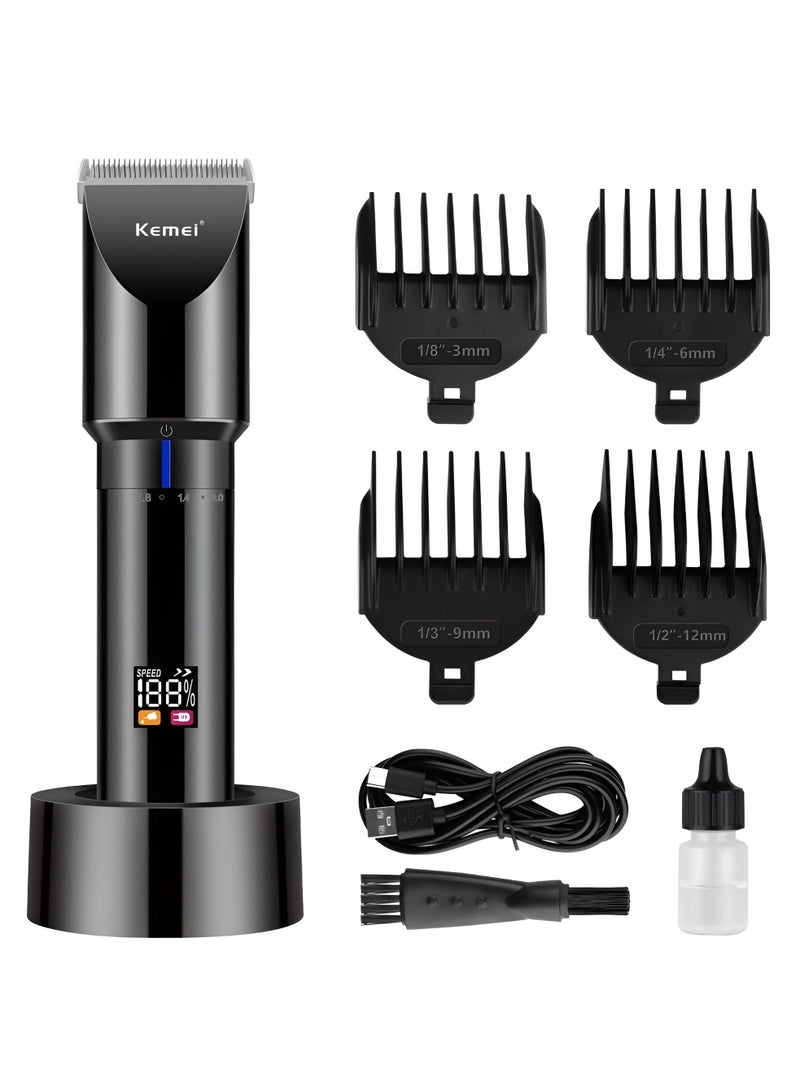 Hair Clippers for Men Adjustable Blade Cordless Clipper Professional Barber Trimmer USB Rechargeable Wireless Haircut Clippers km-3293