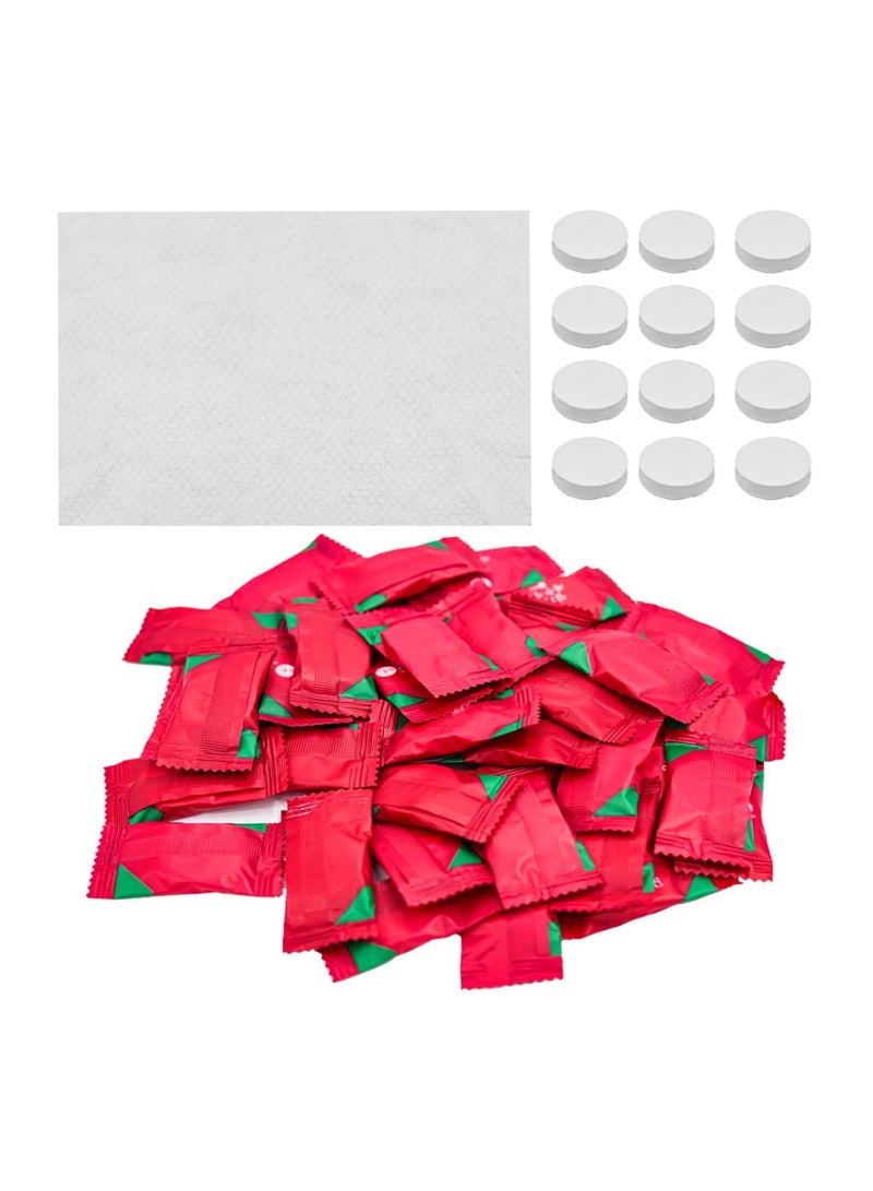 Soft Compressed Towels, Pure Cotton Disposable Face Cleanser Portable Coin Tissue Mini for Travel/ Beauty/ Outdoor Sports (100 Pieces)