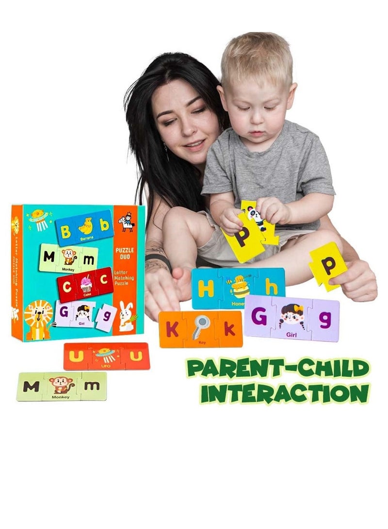 UKR Duo Children's puzzle games Mathcing Puzzle Letters Kids Educational puzzles puzzles ABC Children Early Learning Educational Toy English Alphabet for Toddlers Big