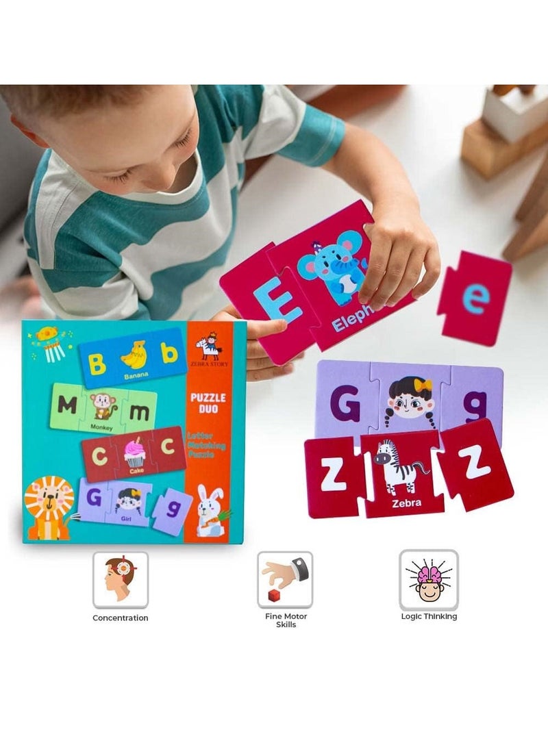 UKR Duo Children's puzzle games Mathcing Puzzle Letters Kids Educational puzzles puzzles ABC Children Early Learning Educational Toy English Alphabet for Toddlers Big