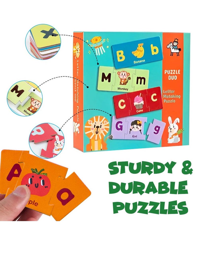 UKR Duo Children's puzzle games Mathcing Puzzle Letters Kids Educational puzzles puzzles ABC Children Early Learning Educational Toy English Alphabet for Toddlers Big