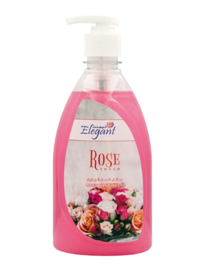 6-Piece Rose Touch Liquid Hand Wash Set Pink 500ml