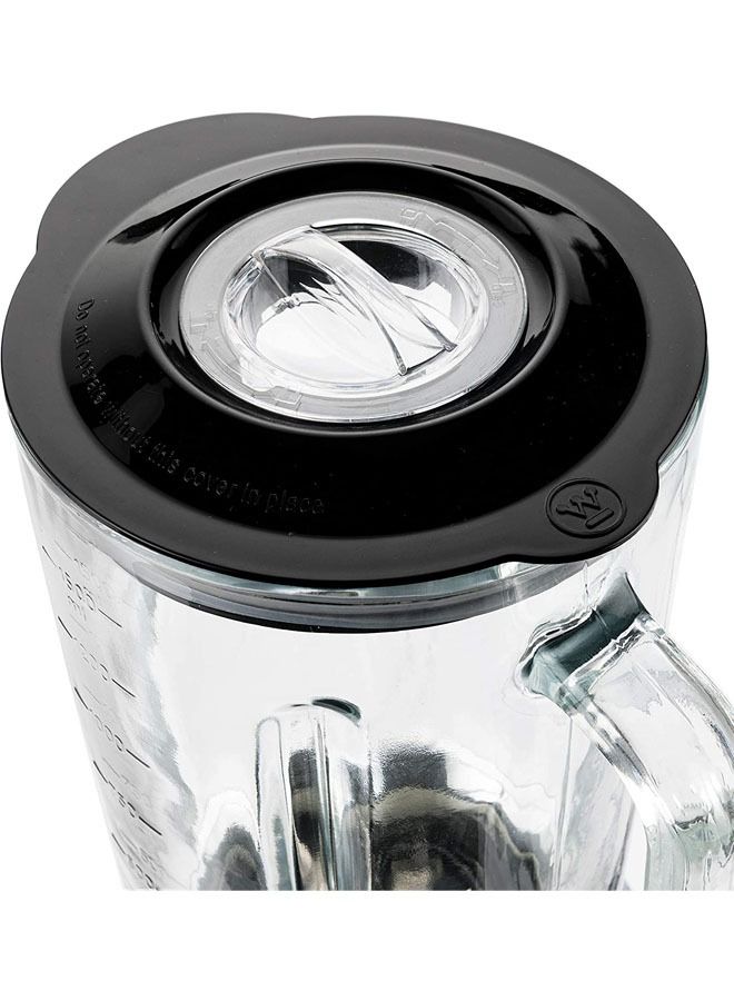 Westinghouse Retro Food Blender 600 Watt Blender for Kitchen  Smoothie Maker with 1.5 L Glass Jug  Mixer Blender For Milkshake Soup Fruit  Juice and Smoothies  Black