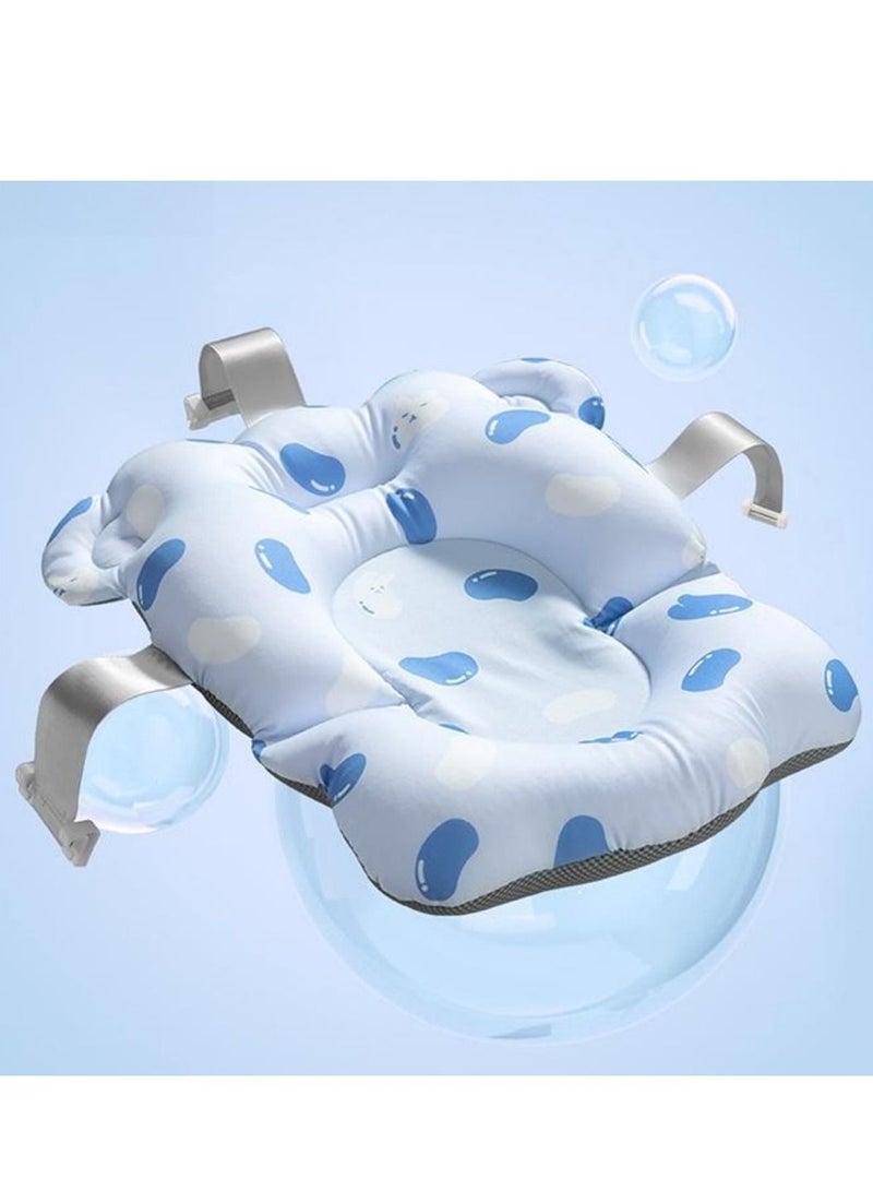 Foldable Baby Bathtub with Bathtub Cushion & Temperature Monitor, Anti Slip Pads Design, Bathing Tub Infant Shower Tub 0M+