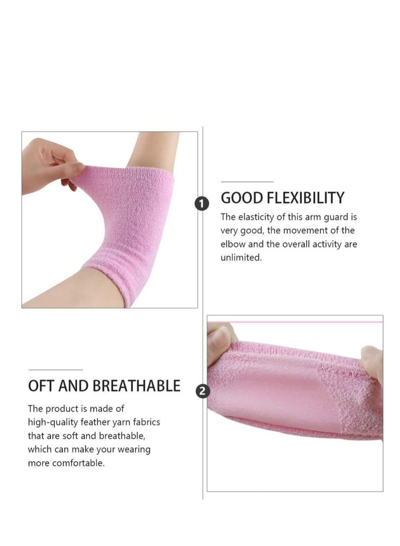 2 Pairs of Gel Elbow Sleeves,Breathable Elbow Protection Cover for Dry Skin Moisturizing Softening and Used for Driving, Hiking, Sports, Biking, Sunburn, Dust Pollution Protection