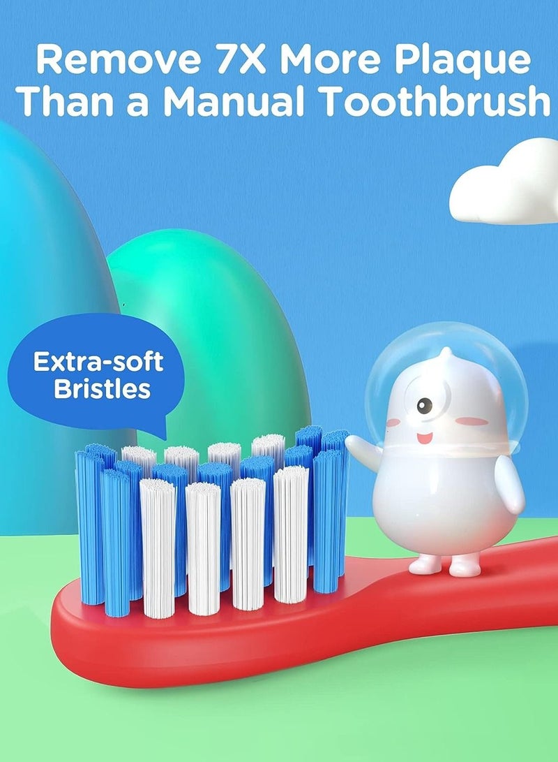 K7S Kids Electric Toothbrush for Age 4+, Rechargeable Power Toothbrush with Pressure Sensor, Bluetooth Kids Toothbrush Boys and Girls, 3 Modes, 2Mins Smartimer