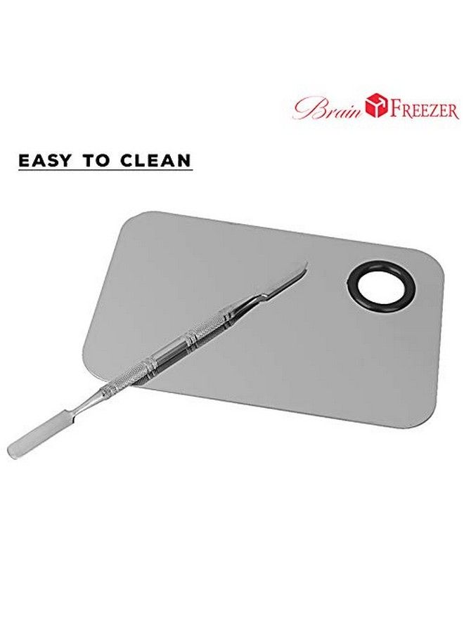 Pack Of 12 Makeup Palette With Stainless Steel Square Shape Spatula Silver