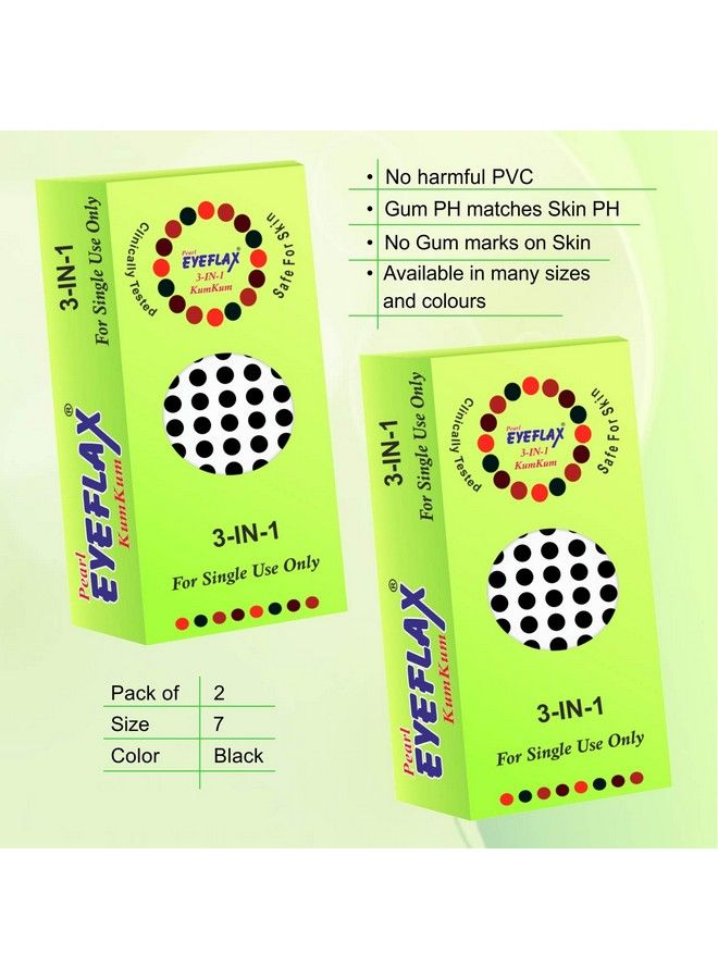 Kumkum Black Round Bindi Pack Of 2 (15 Flaps Each Box) (7)