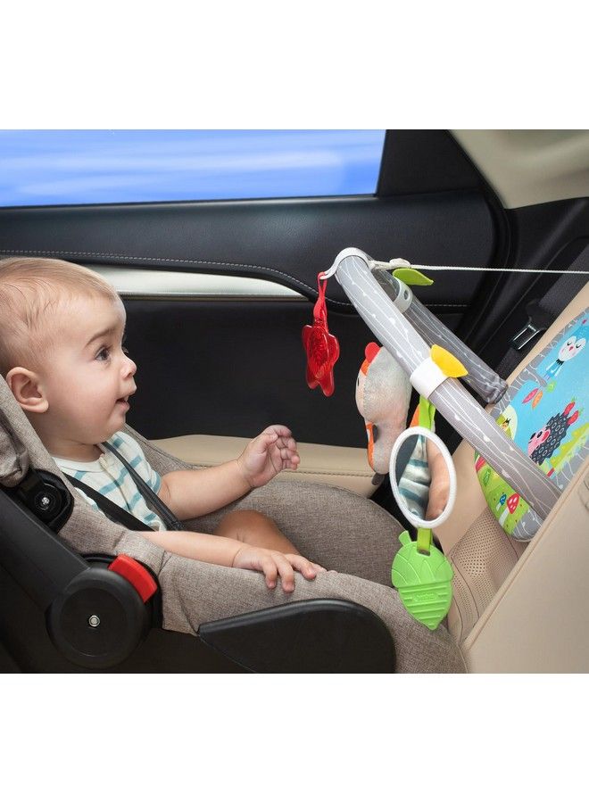 Car Seat Toys For Babies Double Sided Rear Facing Carseat Toy With Baby Mirror For Infants Girls And Boys 0+ Month By Benbat Blue