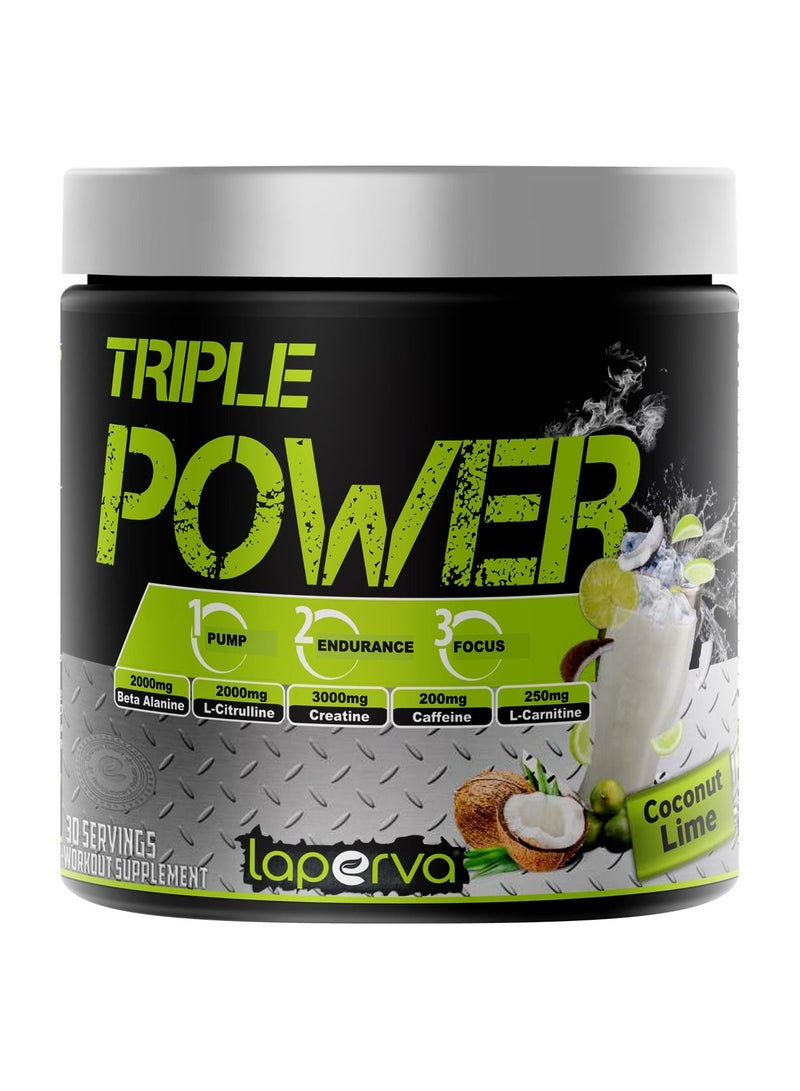 Laperva Triple Power Pre-Workout Coconut and Lime 30 Servings-300gm