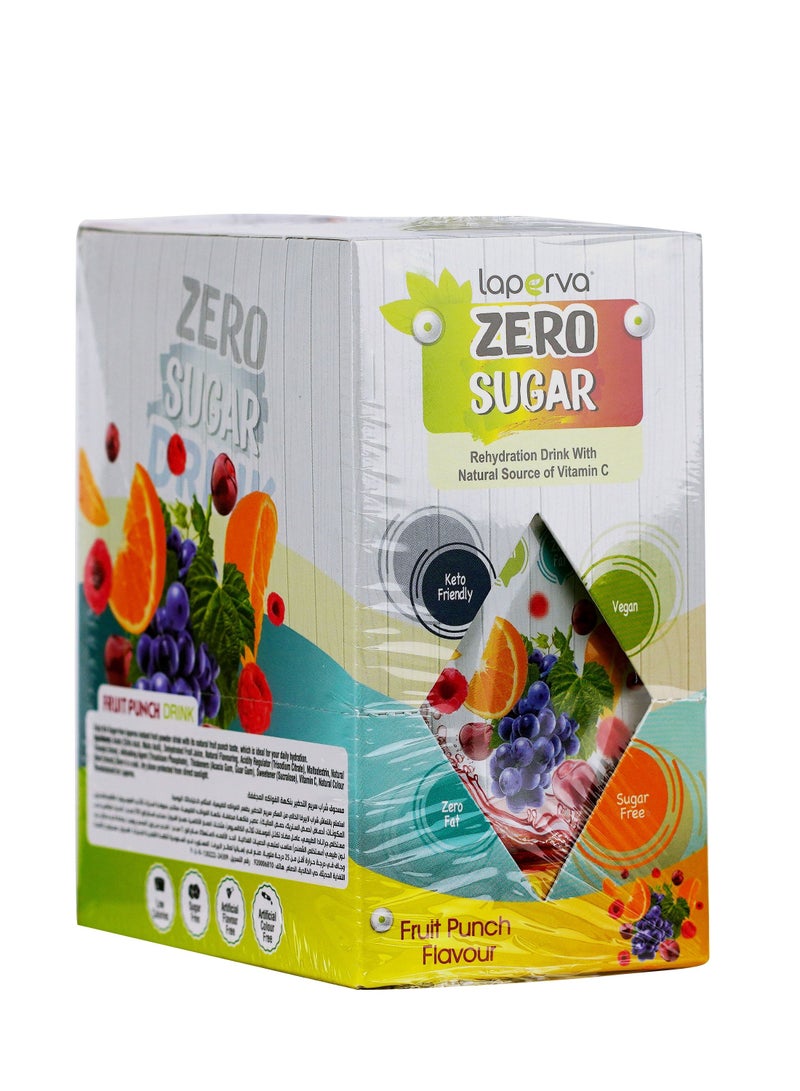 Laperva Rehydration Drink - Fruit Punch (15 Servings) 15x8gm - Hydrate with Vitamin C and Sodium - Low Calorie, Artificial Color and Flavor-Free, Sugar-Free.