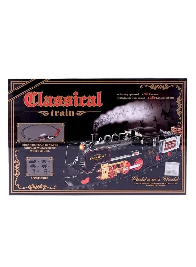 Classical Toy Train Set (27 Pieces) Halloween Or Birthday Gift For 3 Plus Years Old Boys Girls