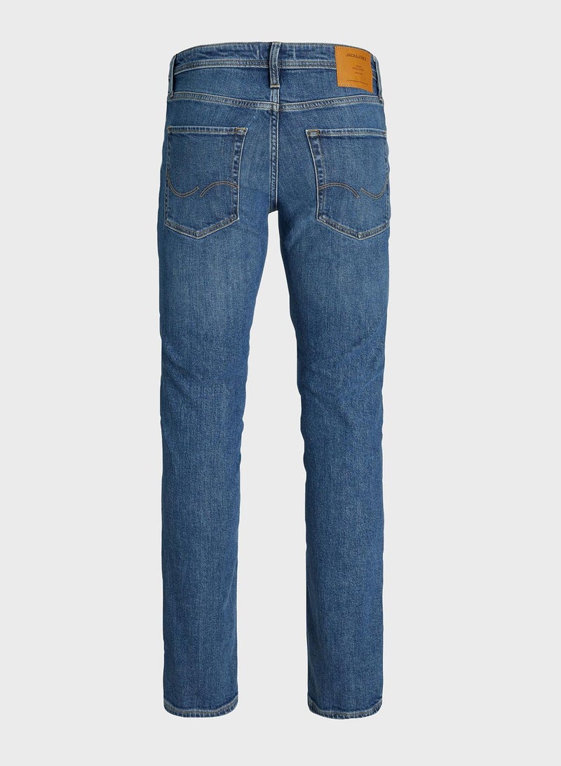 Jjiclark original Light Wash Straight Fit Jeans