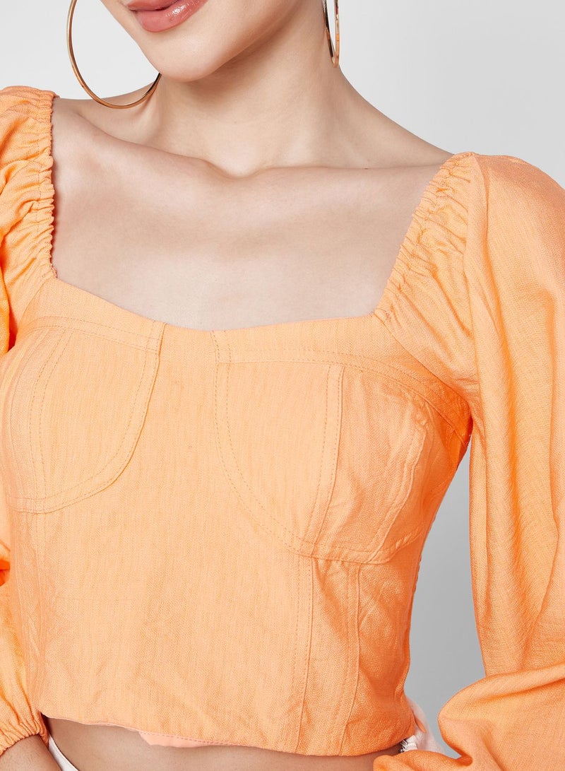 Sweetheart Neck Puff Sleeve Top