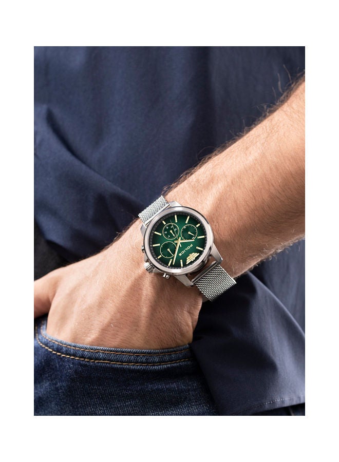 Men's Analog Round Shape Stainless Steel Wrist Watch PEWJK0006303 - 44 Mm