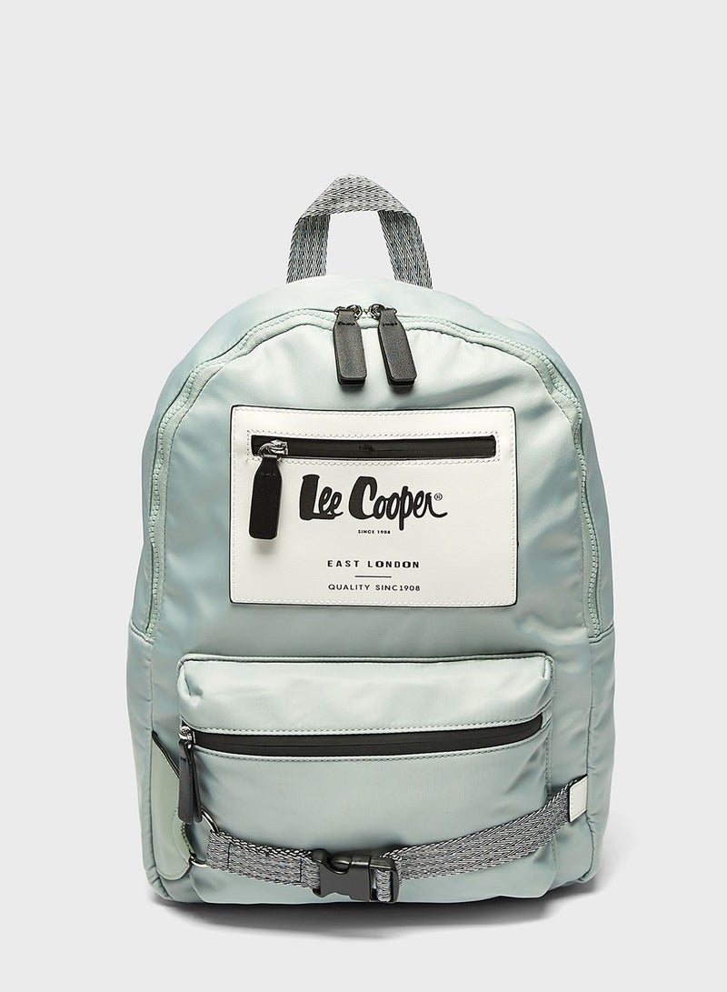 Top Handle Logo Backpack