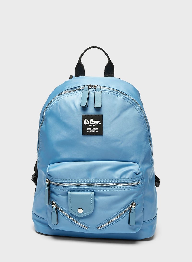 Top Handle Logo Backpack