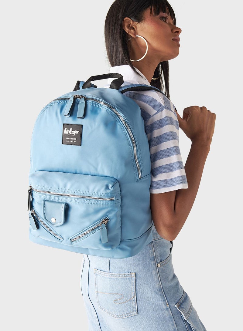 Top Handle Logo Backpack