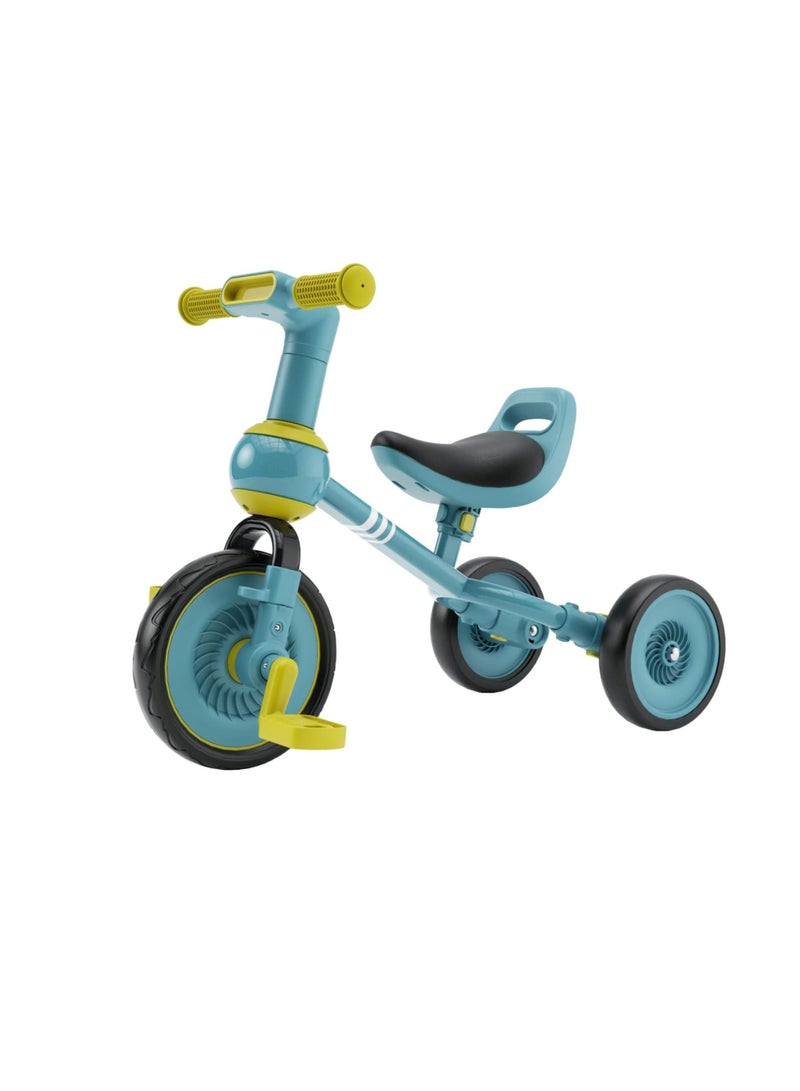 4 in 1 Toddler Bike for 1-3 Years Old Toddler Tricycle Kids Trikes Boys Girls Baby Balance Bike Infant First Trikes Lightweight with Removable Pedals, Green